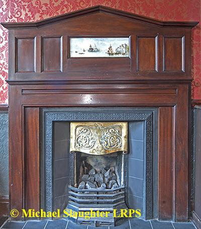 Fireplace With Tiled Painting.  by Michael Slaughter. Published on 